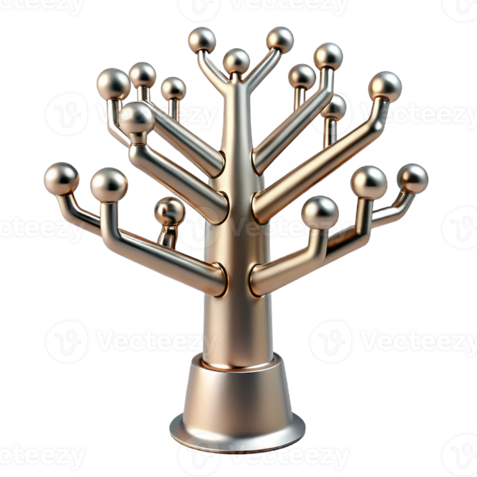 beautiful vintage Robotic Tree with Metallic Branches Cutout high resolution png