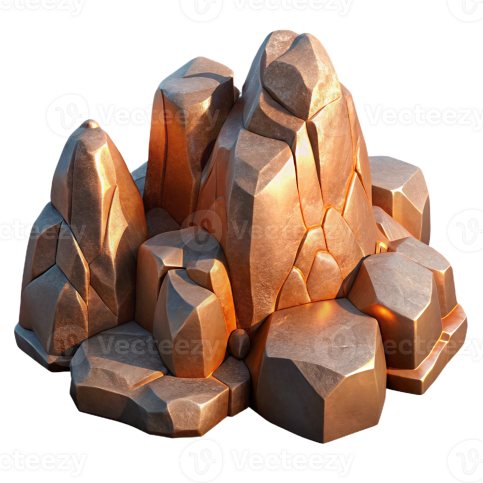 magnificent modern Rock Formations Cutout Glimmering Gorge Sunlight png