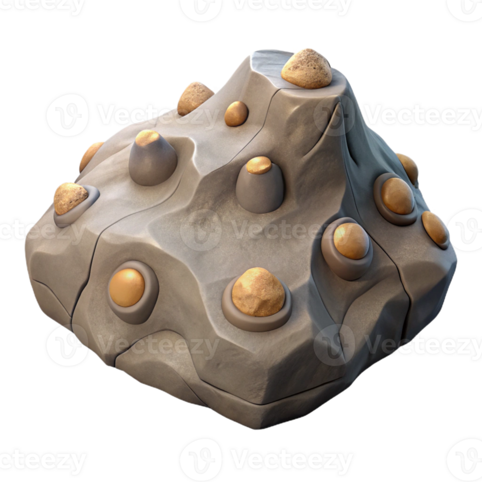 serene traditional Rocky Zephyr Zone Terrain Cutout with Shadow original png