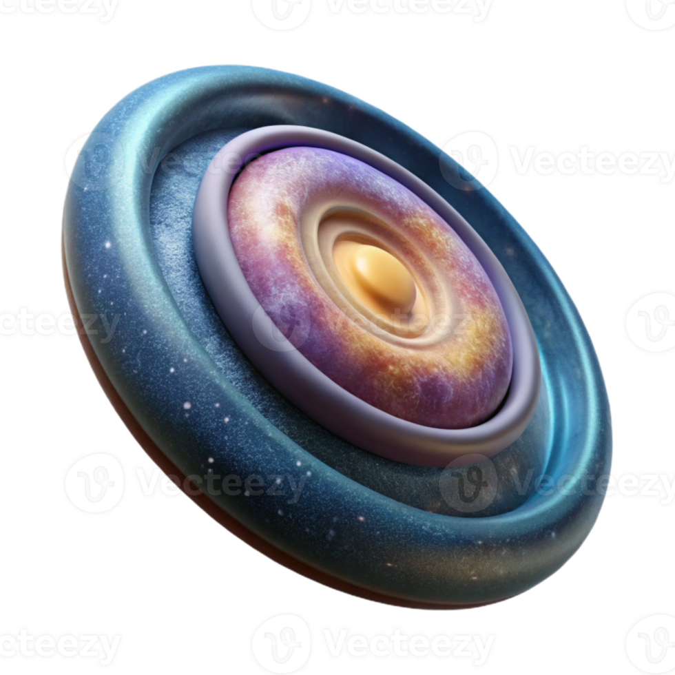 dramatic traditional Rotating Cartwheel Galaxy Element Transparent Background original png