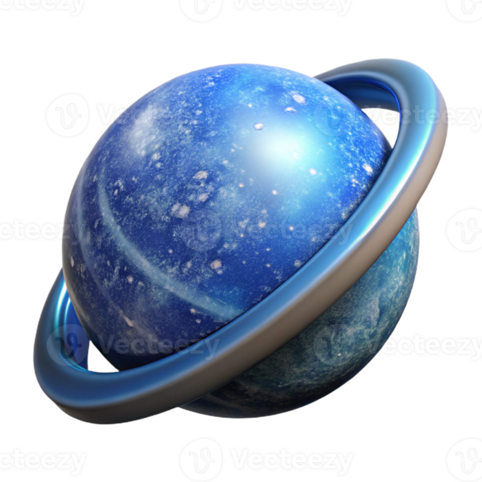 elegant rustic Rotating Celestial Body Transparent Background Blue Hue premium png