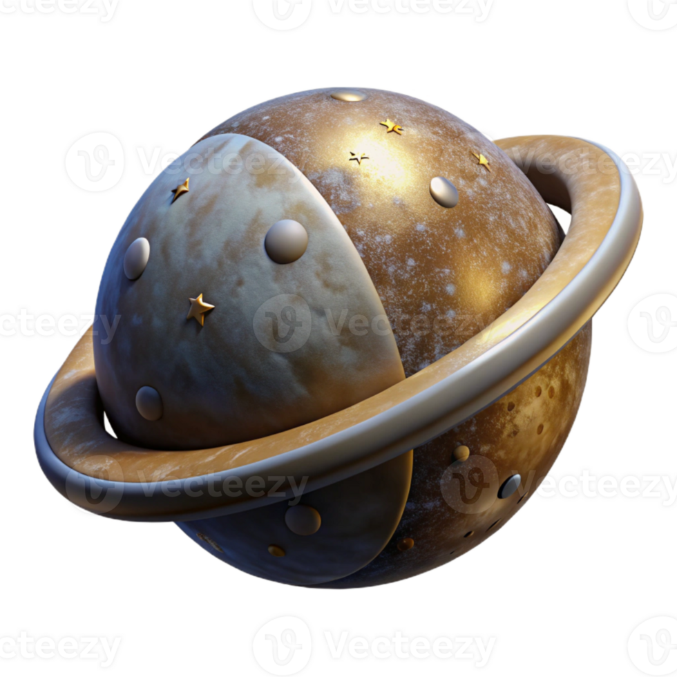 impressive vintage Rotating Celestial Object Isolated with Soft Lighting high resolution png