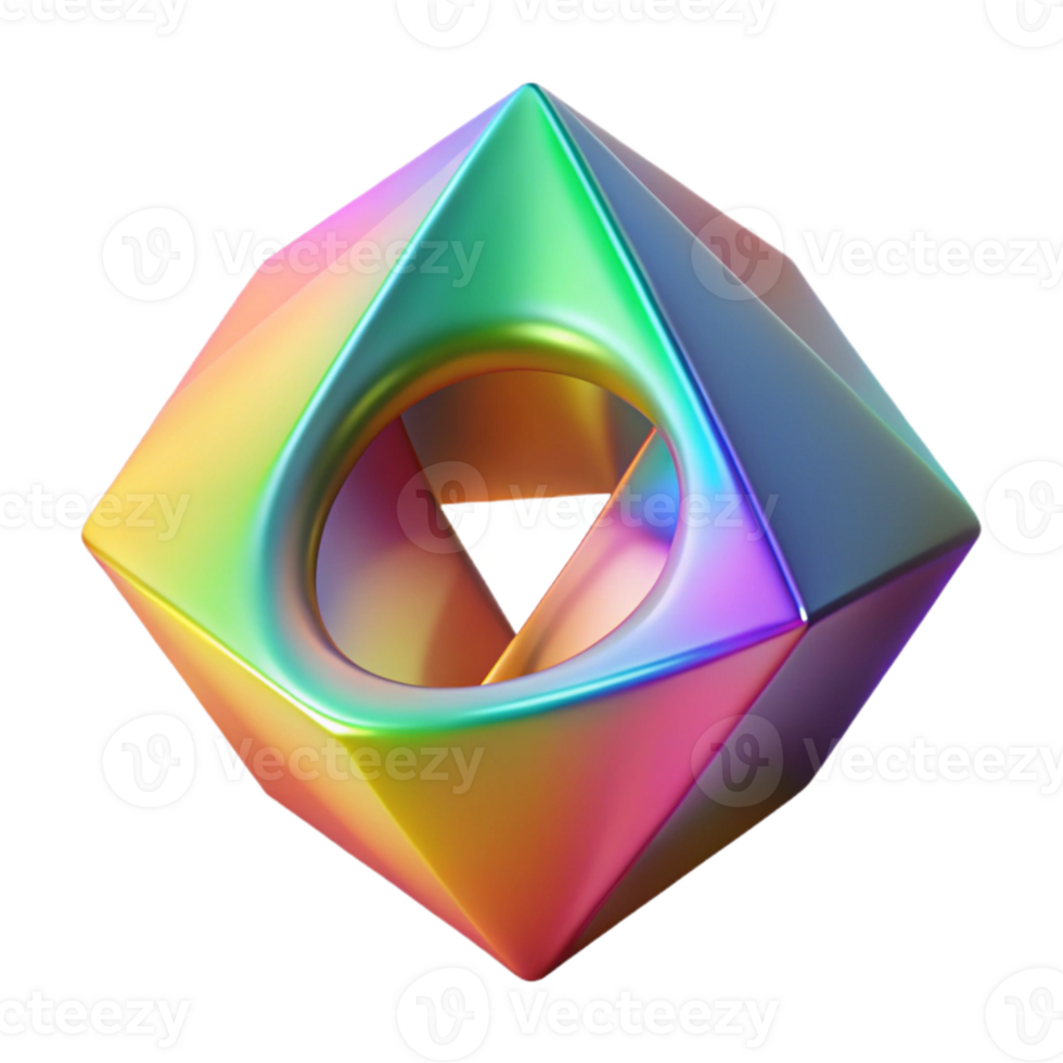 beautiful traditional Rotating Color Prism Cutout Transparent Background Isolated Element detailed png