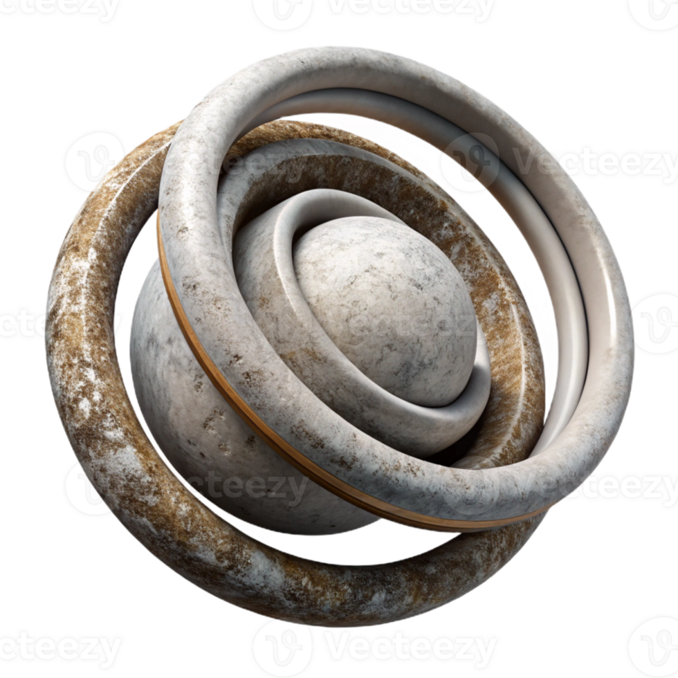 vibrant vintage Rotating Circles Kinetic Energy Isolated Element genuine png