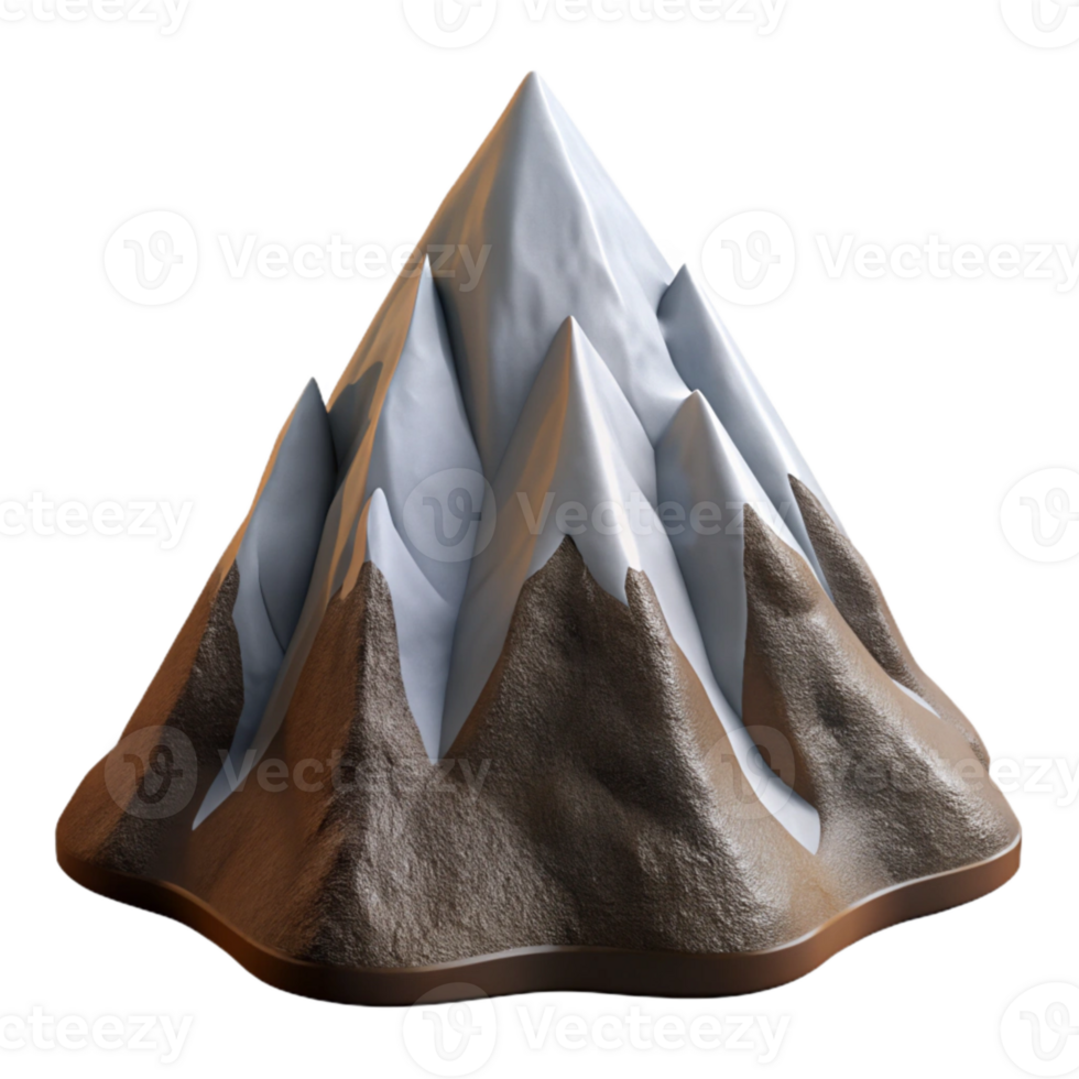impressive minimalist Rugged Mountain Peak Cutout with Crisp Detail high quality png