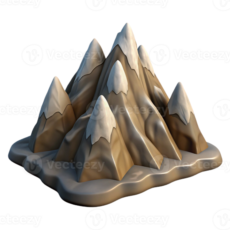 stunning minimalist Rugged Zephyr Zone Mountain Terrain Cutout Element high resolution png