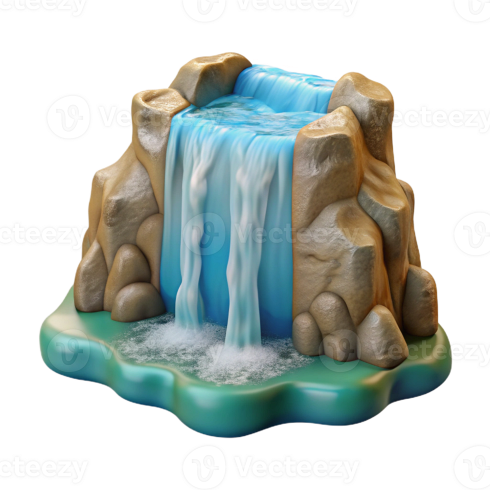 stunning classic Rushing Waterfall Cutout White Water Transparent Background premium png