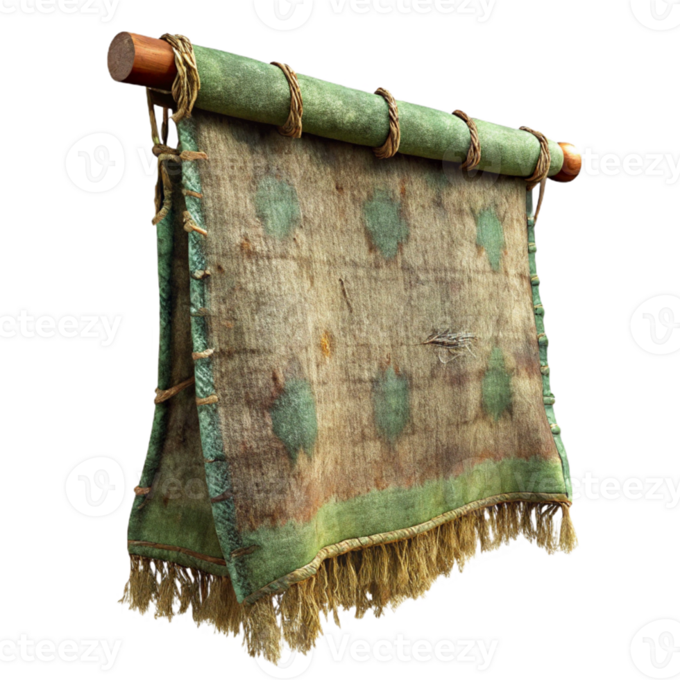serene classic Rustic Terraverde Tapestry Isolated with Frayed Edge high resolution png