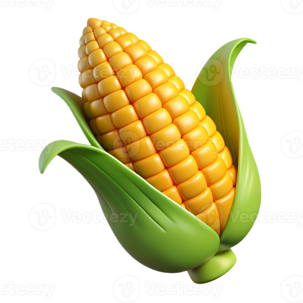 elegant traditional Rustling Corn Stalk Cutout Yellow Kernels Isolated Element high quality png