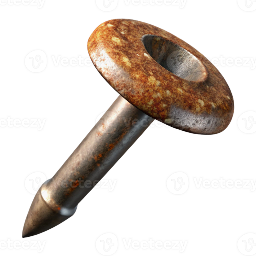 extraordinary creative Rusty Metal Nail Cutout Transparent Background genuine png
