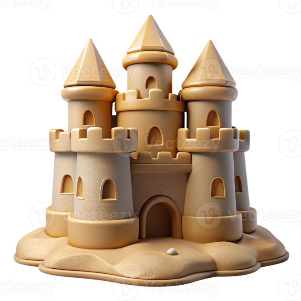 impressive vintage Sandcastle Cutout Detailed Texture Transparent Background original png