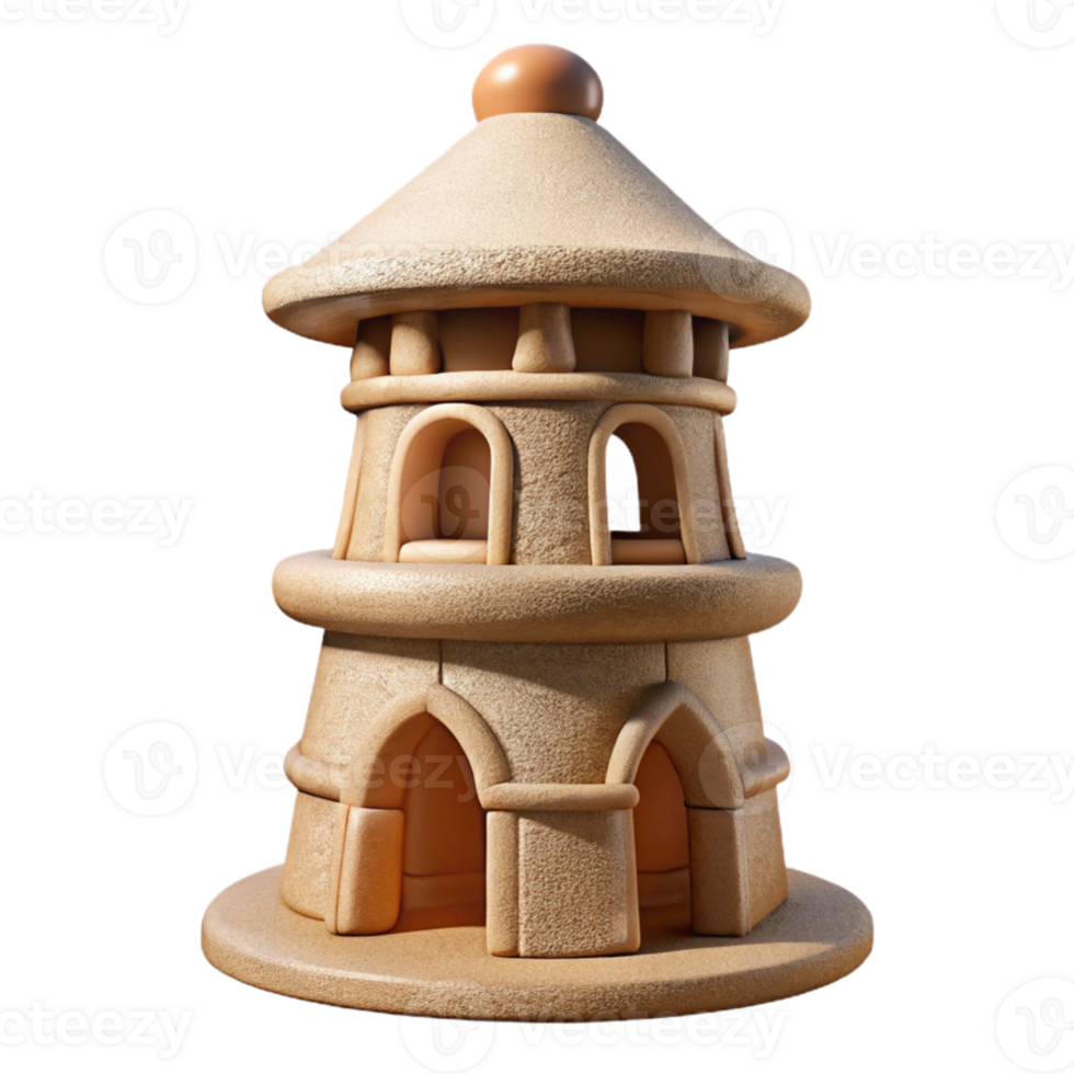 dramatic vintage Sand Colored Aerthys Tower Isolated Element original png