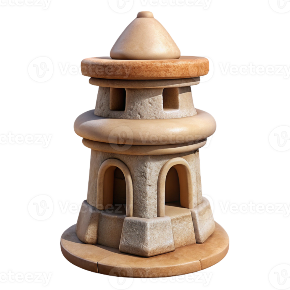 stunning rustic Sand Colored Aerthys Tower Isolated Element high quality png