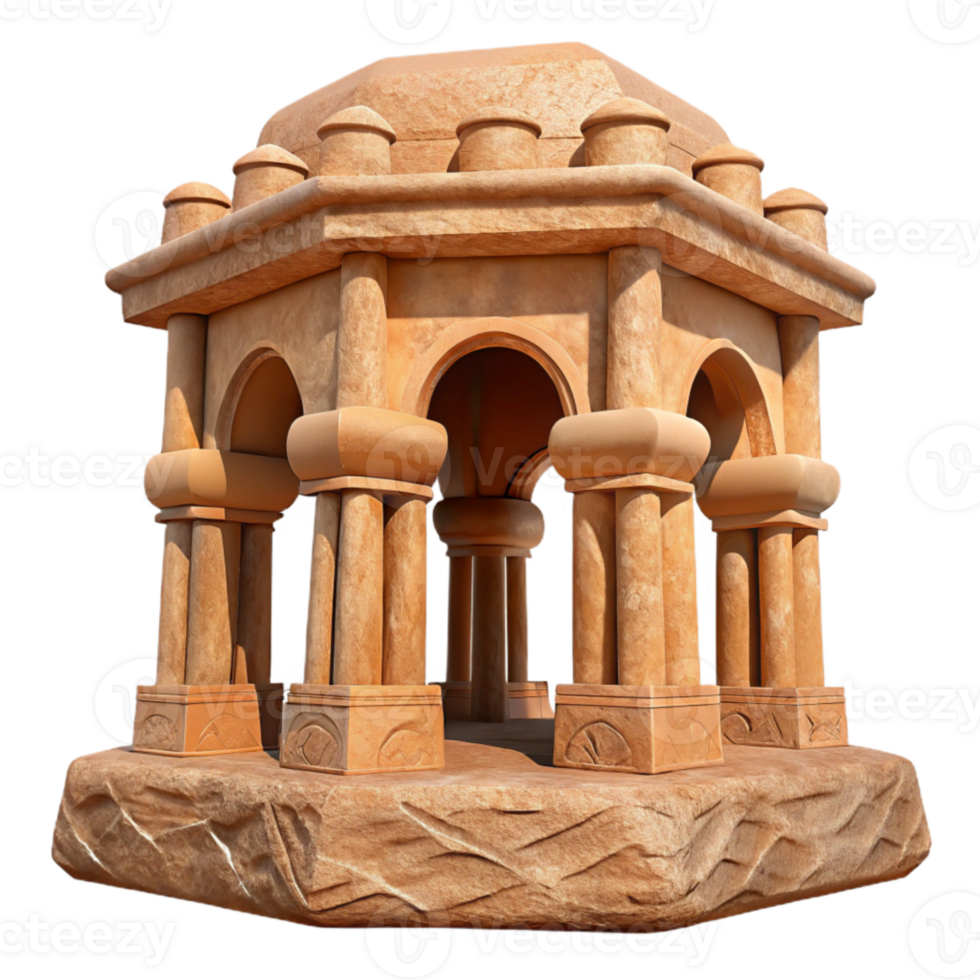 beautiful abstract Sandstone Aerthys Structure Cutout Front View professional png