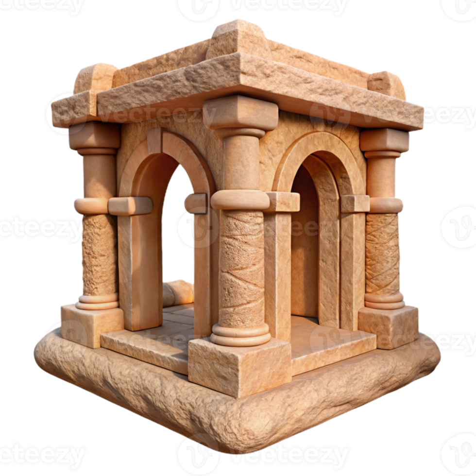 elegant artistic Sandstone Aerthys Structure Cutout Front View professional png
