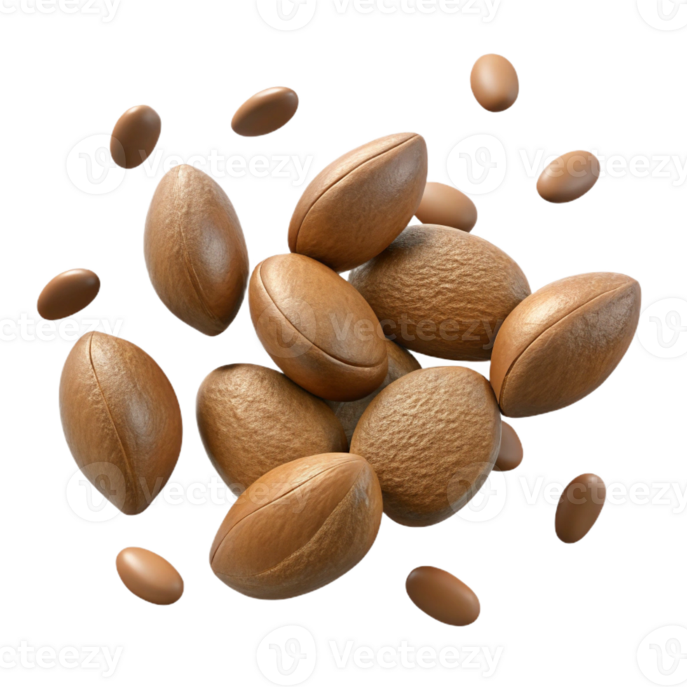 magnificent traditional Scattered Seeds Cutout Brown Texture Isolated premium png