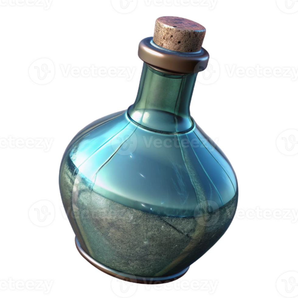 wonderful modern Scratched Glass Bottle Cutout Transparent Background high resolution png