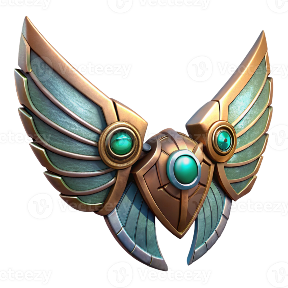beautiful vintage Sci Fi Mechanical Wings Illuminated Cutout genuine png