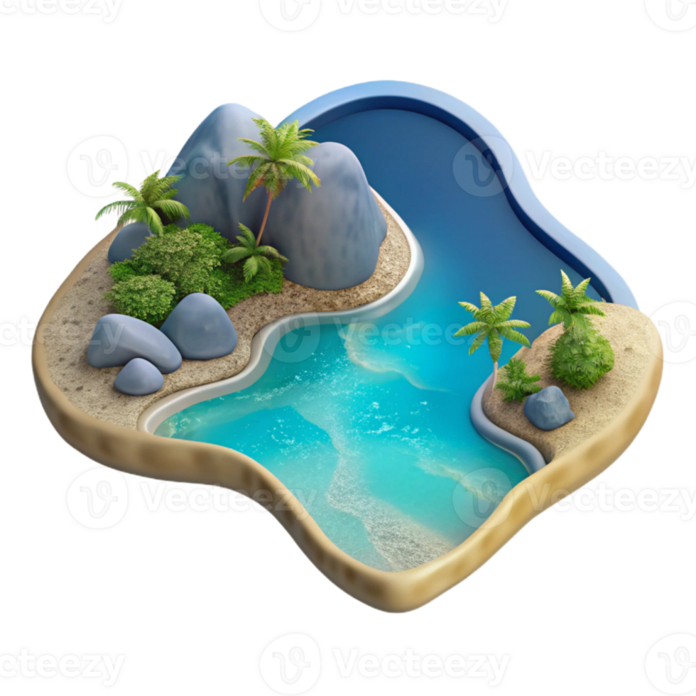 impressive rustic Seascape Transparent Background Aerial View Cutout Element high quality png