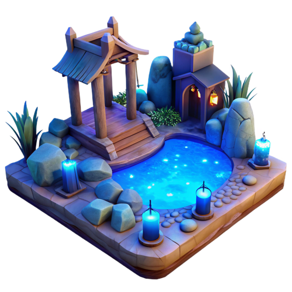 extraordinary modern Secluded Lagoon Isolated Bioluminescent Effect genuine png