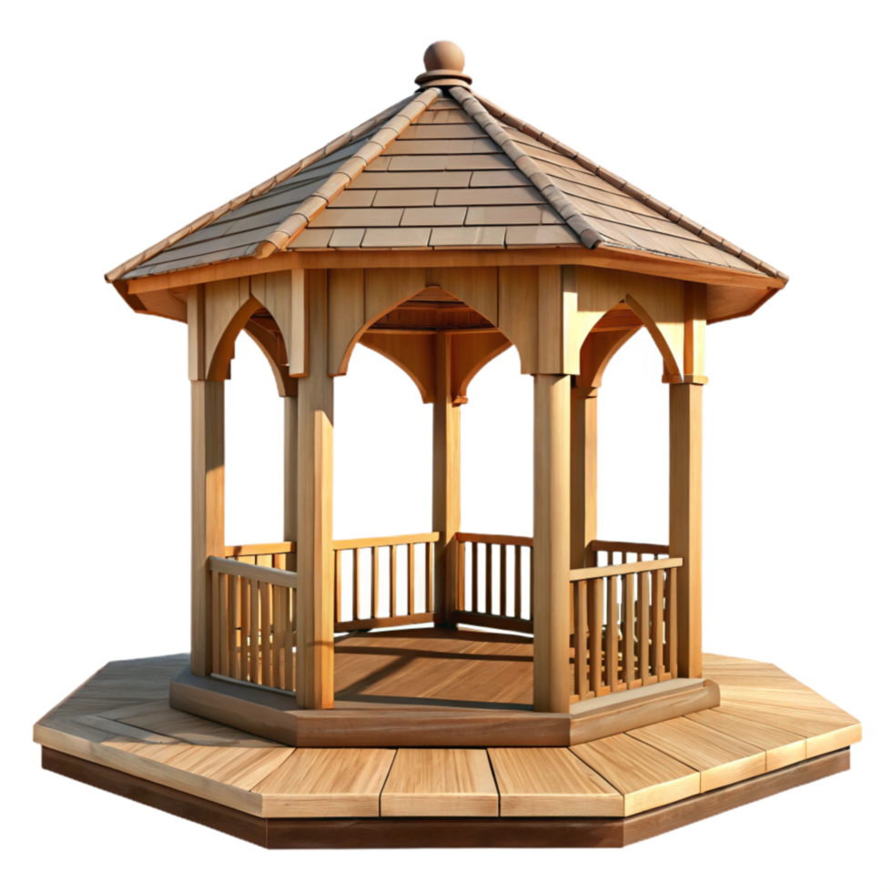 wonderful modern Secluded Sundowner Gazebo Isolated on Transparent Background authentic png