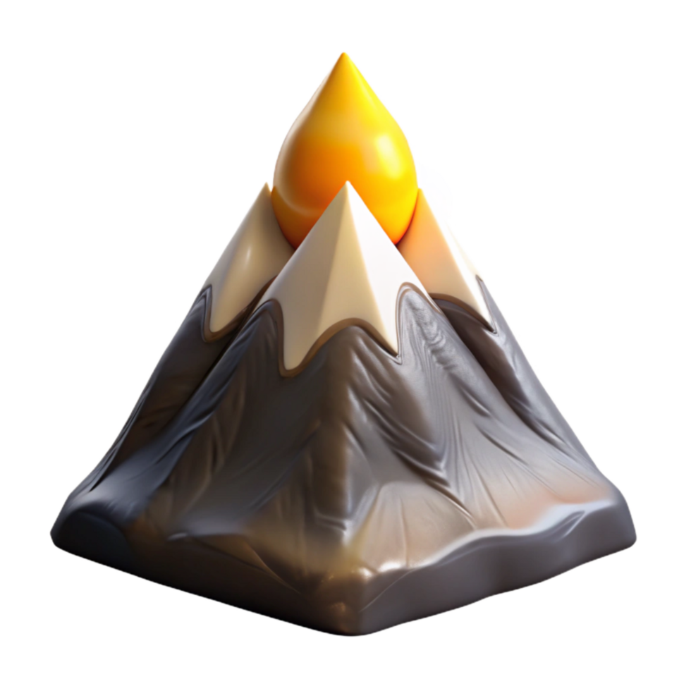 stunning artistic Sharp Peak in Zephyr Zone Isolated with Bright Sunlight png