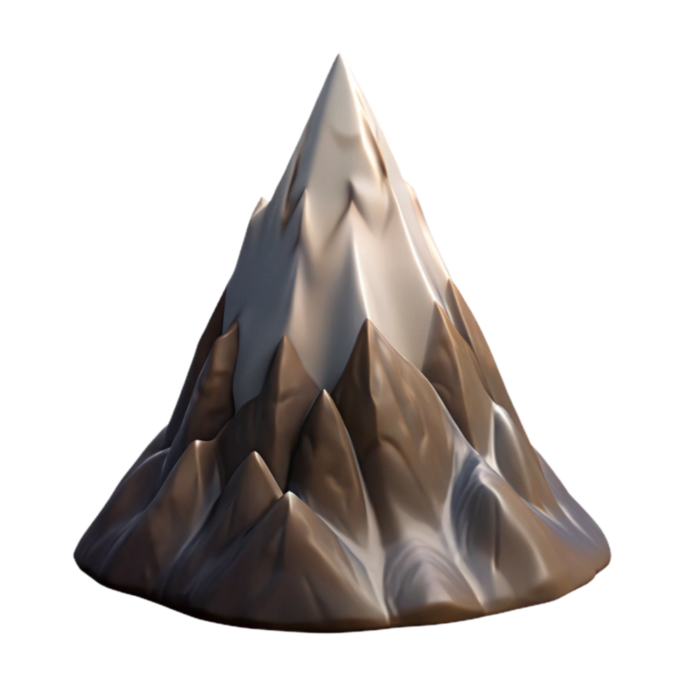 impressive rustic Sharp Mountain Peak Isolated with Dramatic Angle png