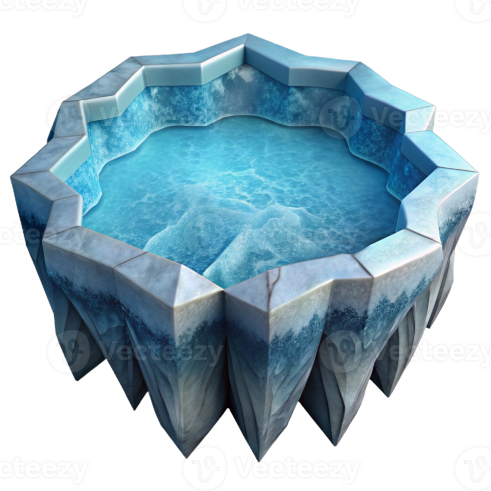 vibrant contemporary Sharp Frozen Lake Ice Edge Cutout Transparent Background high resolution png