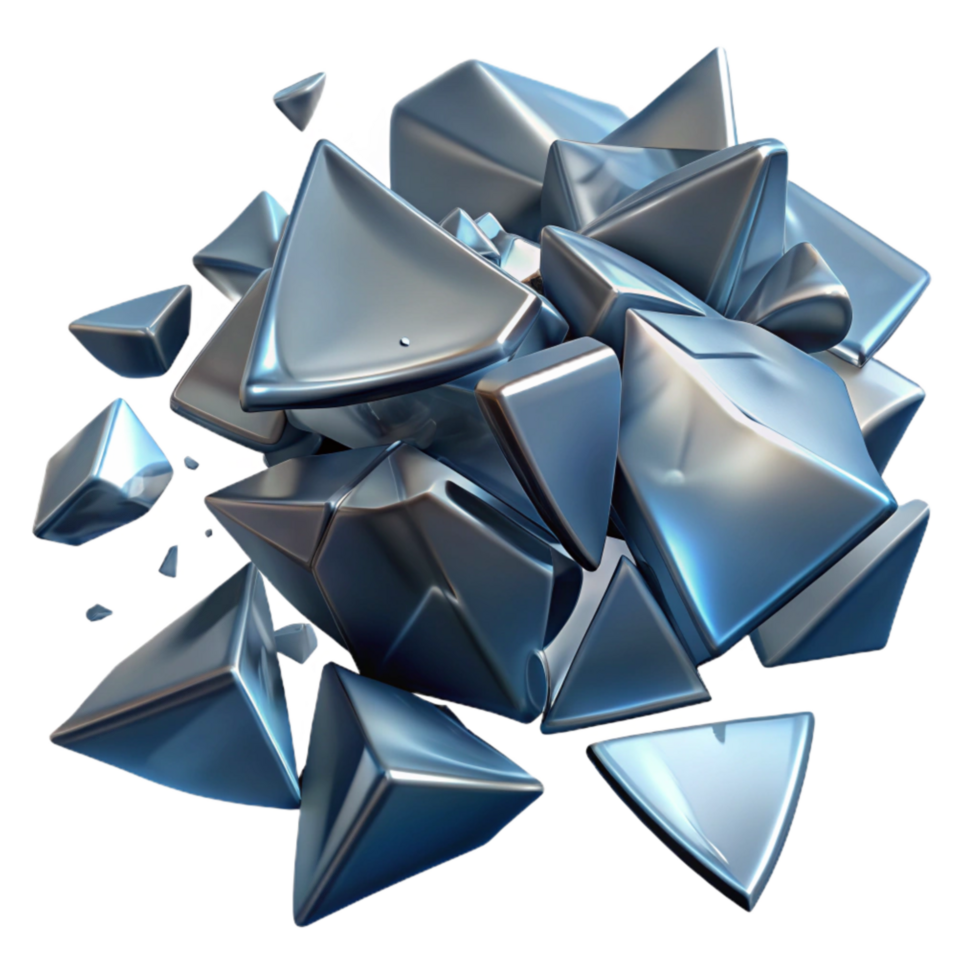 extraordinary artistic Shattered Glass Pieces Isolated on Transparent Background with Bright Highlights premium png