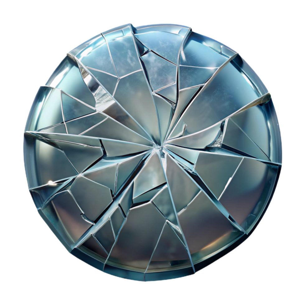 wonderful abstract Shattered Glass with Transparent Background and Radial Cracks exclusive png