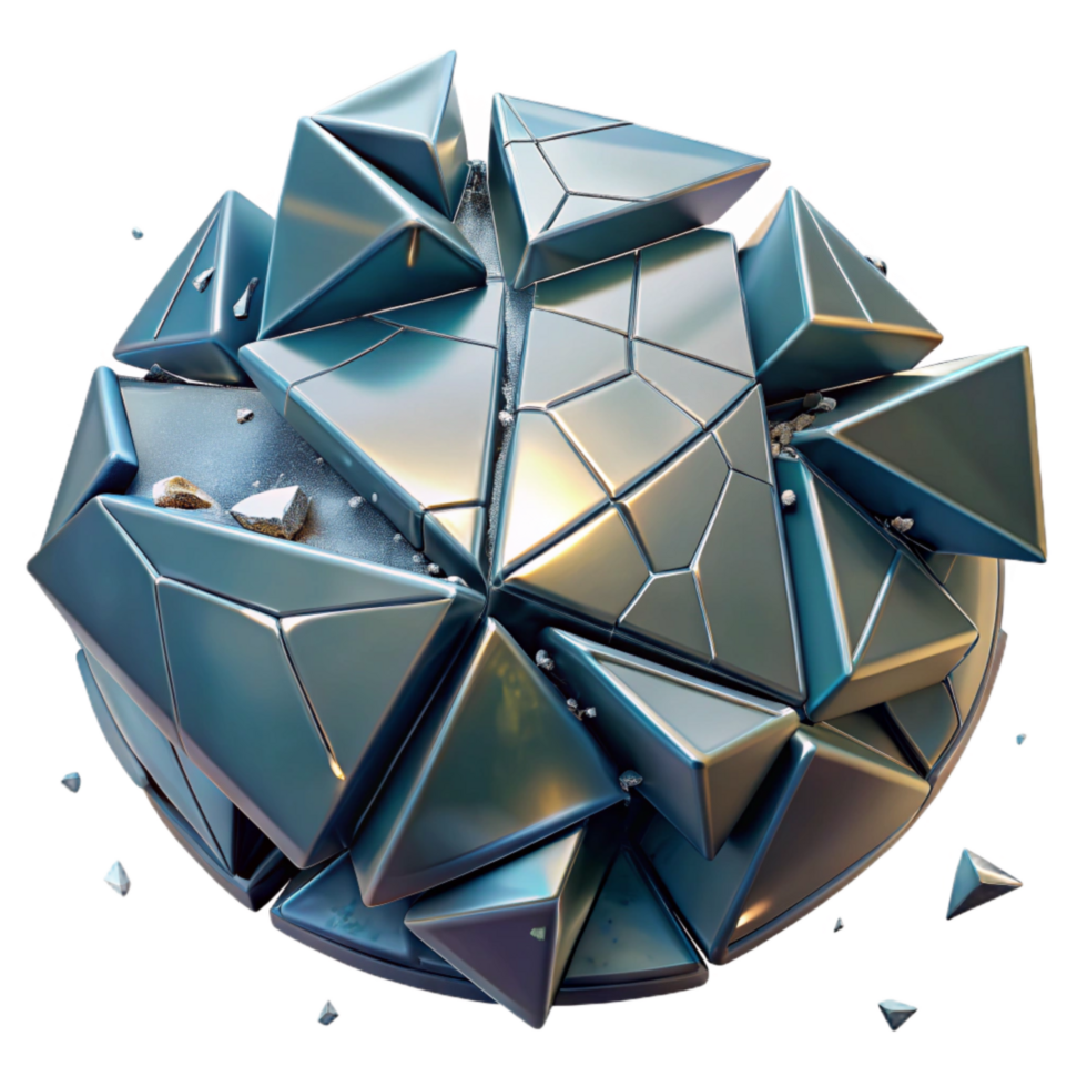 beautiful classic Shattered Reflection Isolated with Abstract Shapes original png