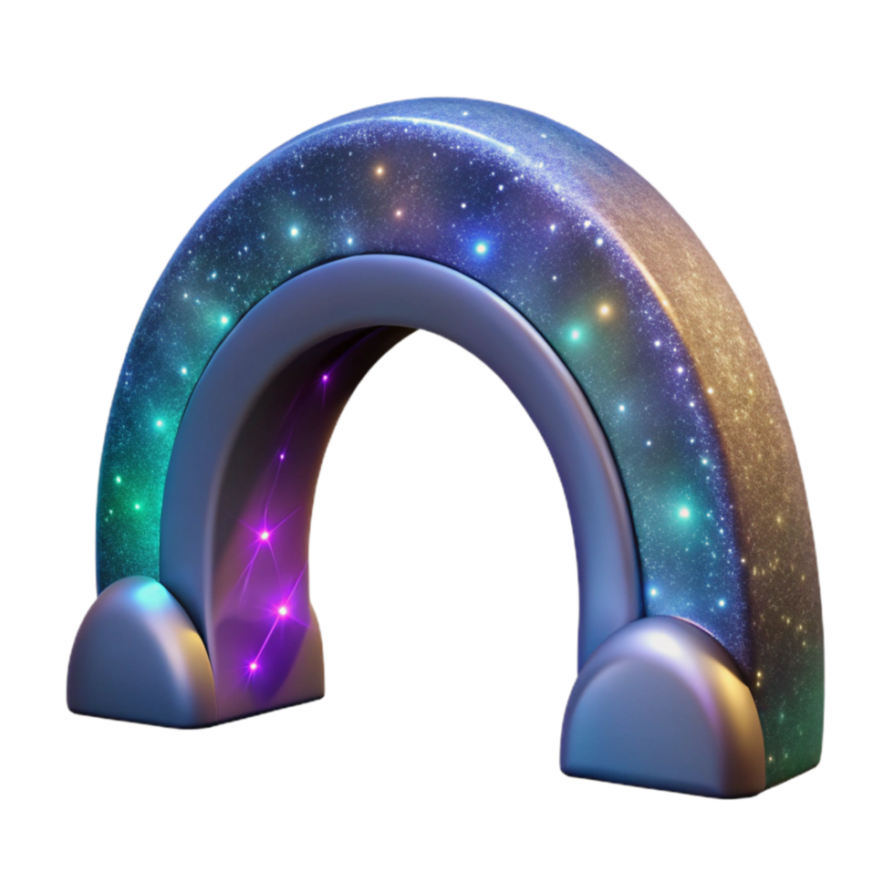 extraordinary traditional Shimmering Auroral Arch Cutout Isolated Night Sky Magic original png