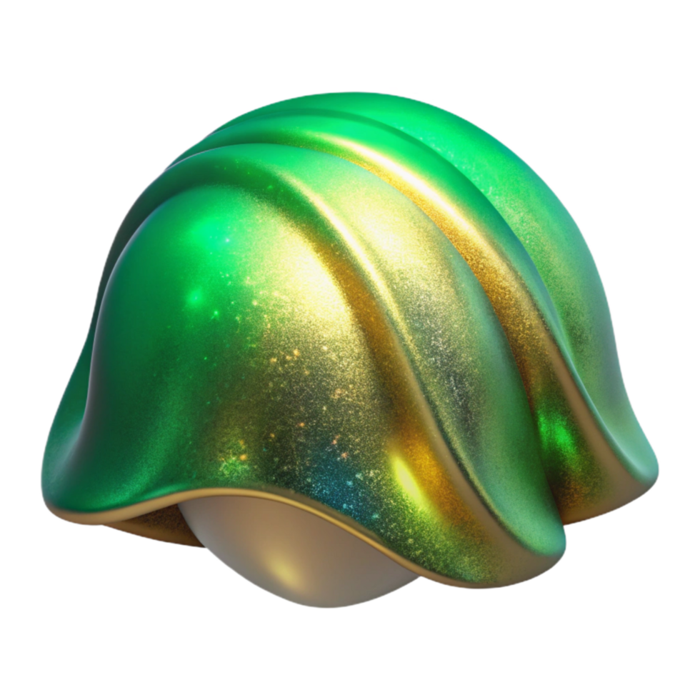 dramatic artistic Shimmering Auroral Veil Transparent Background Green and Purple authentic png