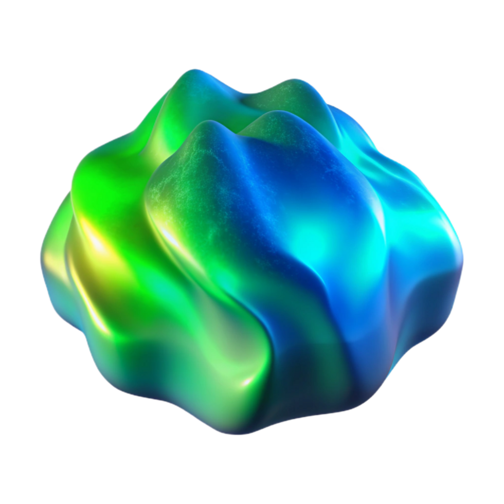 wonderful rustic Shimmering Aurora Transparent Background Blue Green Blend high quality png