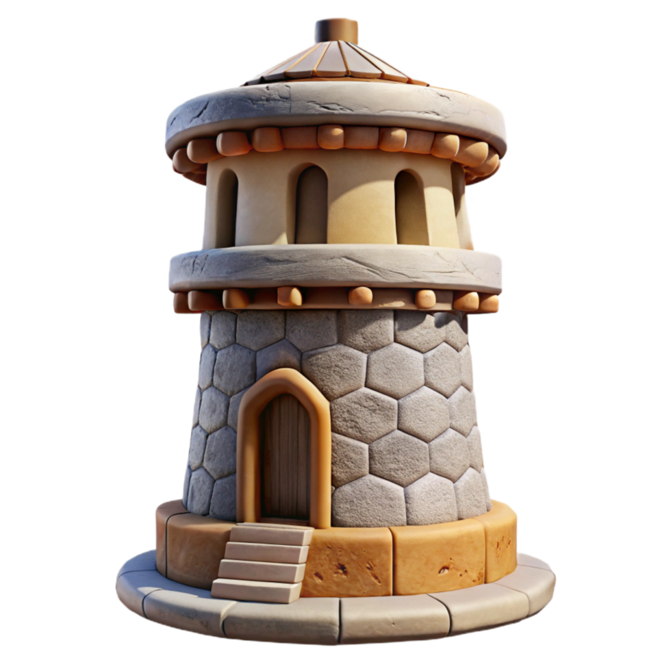 magnificent artistic Side View Terraform Tower Isolated on Transparent Background authentic png