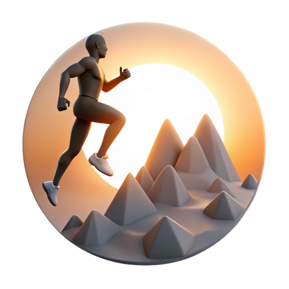 stunning minimalist Silhouetted Aeropex Ascenders Peaks Against Blue Sky Cutout png