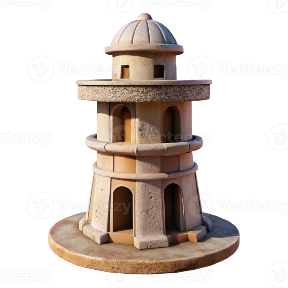 elegant creative Silhouetted Terraform Tower Cutout Transparent Background detailed png