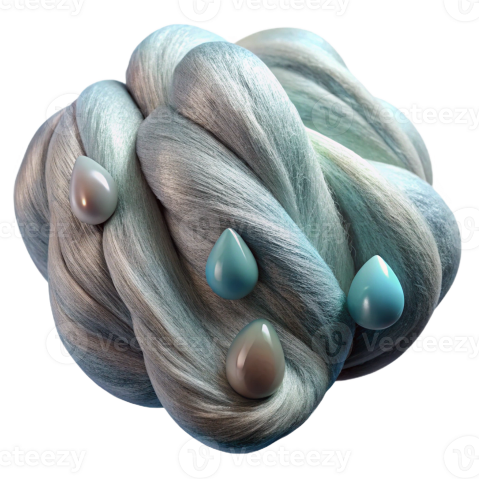 stunning artistic Silken Fibers with Dewdrops Transparent high quality png