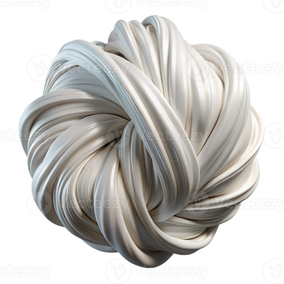 serene contemporary Silken Strands Delicate White Isolated on Transparent Background high resolution png