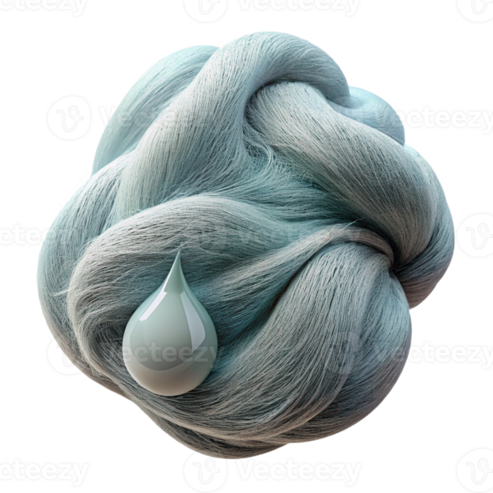elegant contemporary Silken Strands Adorned with Dew Isolated Background genuine png