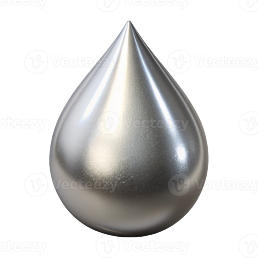 beautiful creative Silver Alloy Drop Transparent Background Isolated png