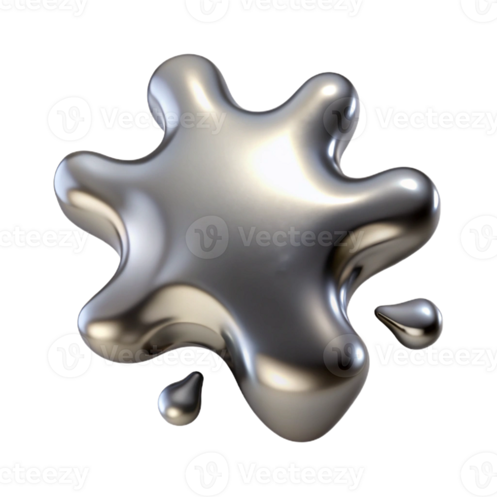beautiful traditional Silver Alloy Splash Isolated Element with Shadow exclusive png