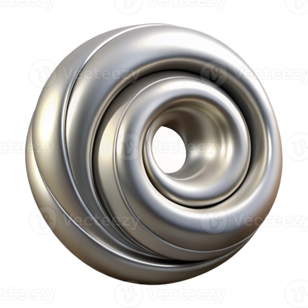 wonderful classic Silver Alloy Swirl Transparent Background Isolated high quality png