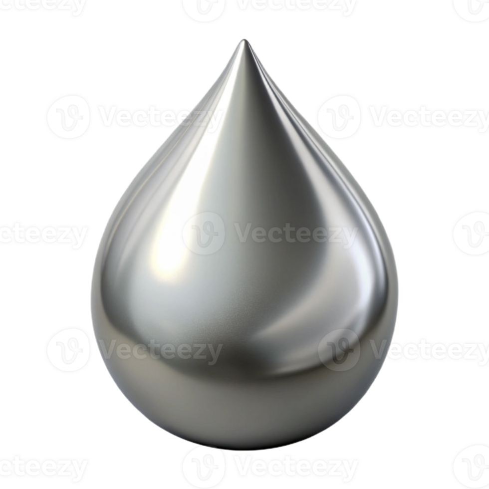 wonderful modern Silver Liquid Metal Drop Isolated Element authentic png