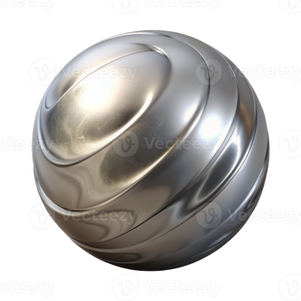 beautiful rustic Silver Liquid Metal Orb Isolated Transparent Background original png