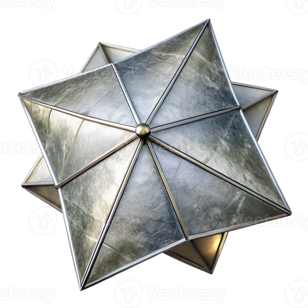 impressive modern Silver Solar Sail Cutout Front View Transparent Background authentic png