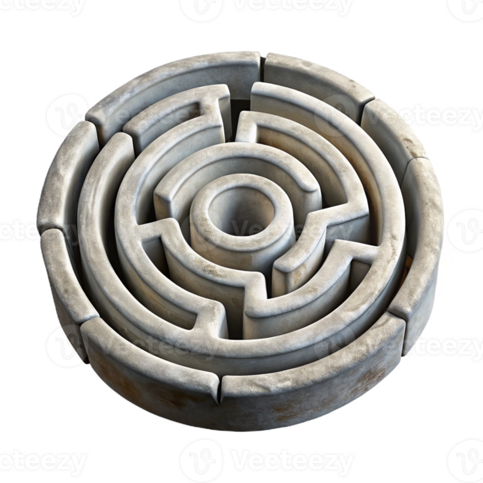 serene classic Simple Luminari Labyrinth Design with White Light Isolated high quality png