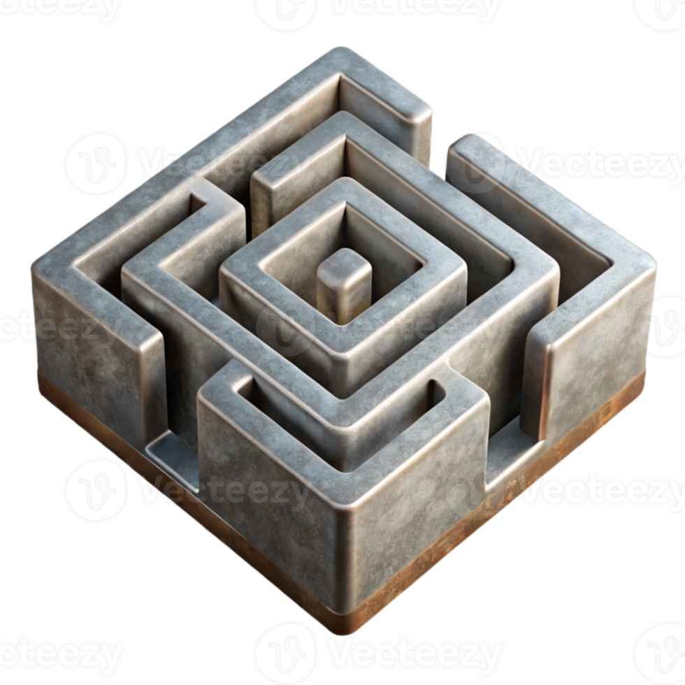 beautiful traditional Simple Luminari Maze Cutout on Transparent Background genuine png