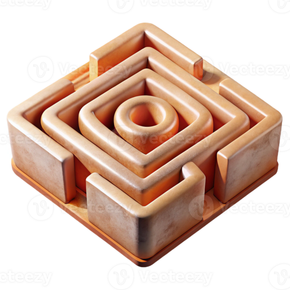 impressive abstract Simple Luminari Maze Cutout on Transparent Background exclusive png