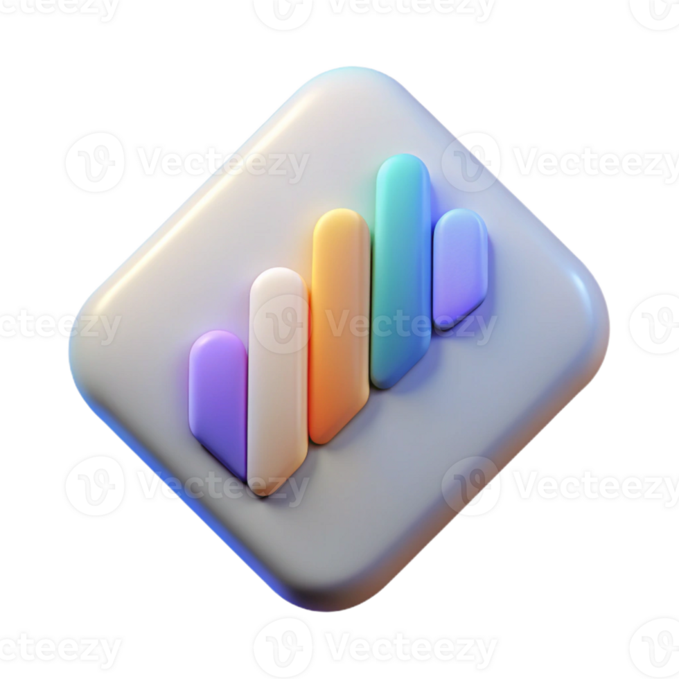 vibrant modern Simple Spectral Data Icon Isolated on Transparent Background professional png